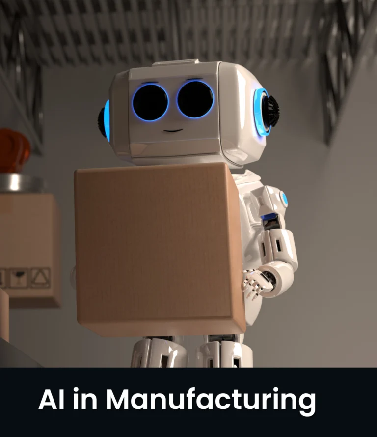 It shows the basic idea of AI in manufacturing.