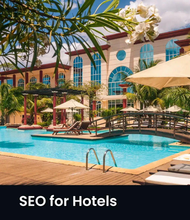 This picture shows SEO for hotels.